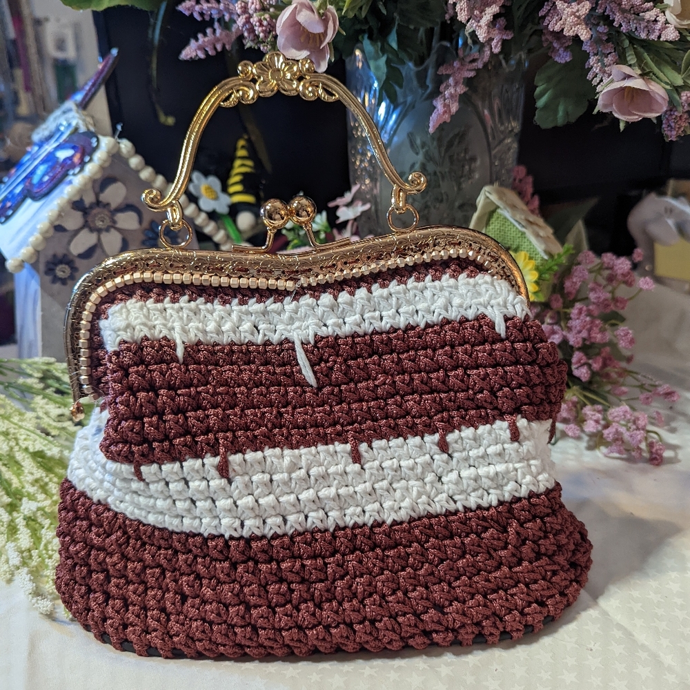 Crochet Cotton Lined Bag